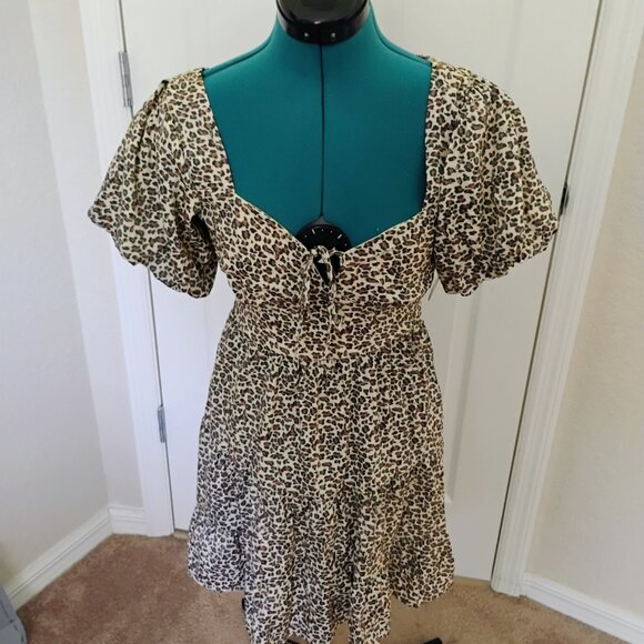 Woman's Jolie & Joy Dress Leopard Print Size M - Picture 2 of 9
